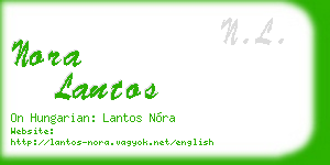 nora lantos business card